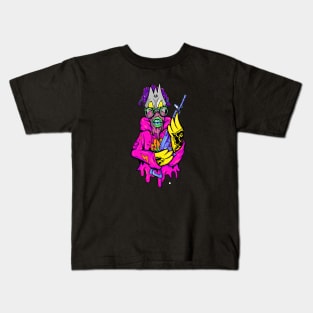 Dope masked off Slluks character is ready for war illustration Kids T-Shirt